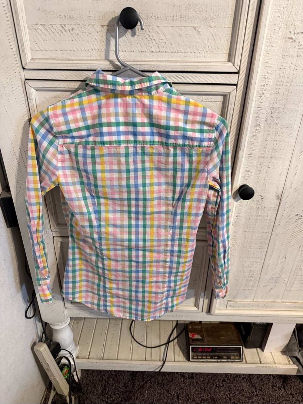 J. Crew Pastel Plaid Button-Down Blouse - Pink, Blue, Yellow, Green